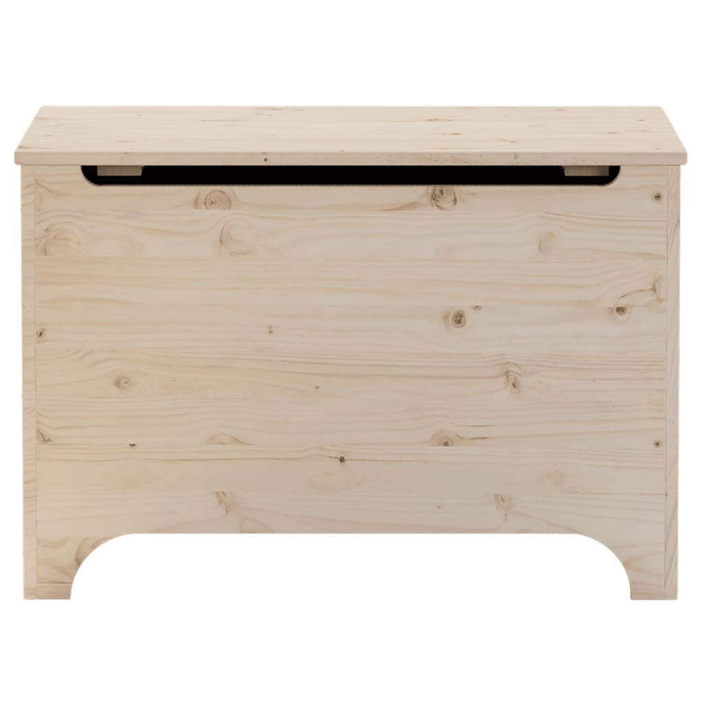 Contenitore con Coperchio RANA 80x49x54 cm Legno Massello Pino - homemem39