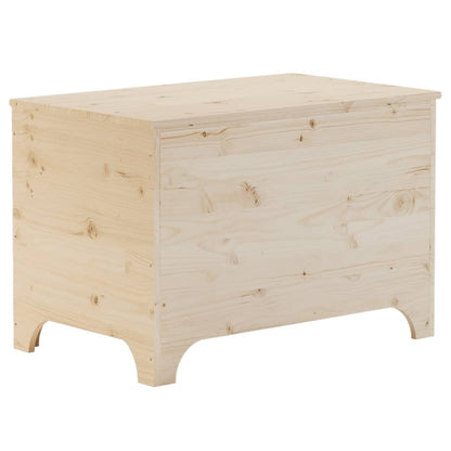 Contenitore con Coperchio RANA 80x49x54 cm Legno Massello Pino - homemem39