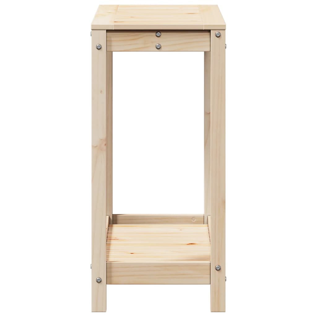 Tavolo Invaso con Ripiano 82,5x35x75 cm Legno Massello di Pino - homemem39