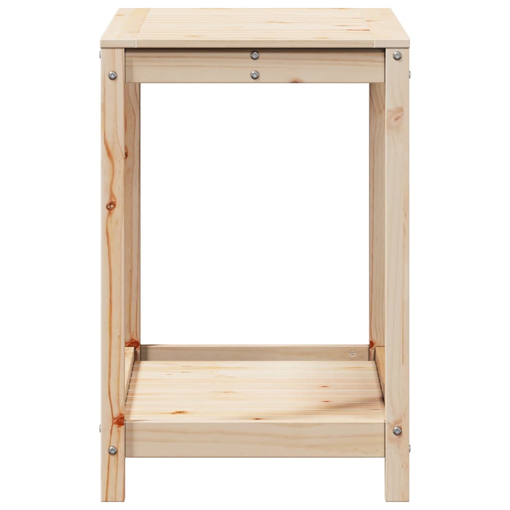 Tavolo Invaso con Ripiano 82,5x50x75 cm Legno Massello di Pino - homemem39