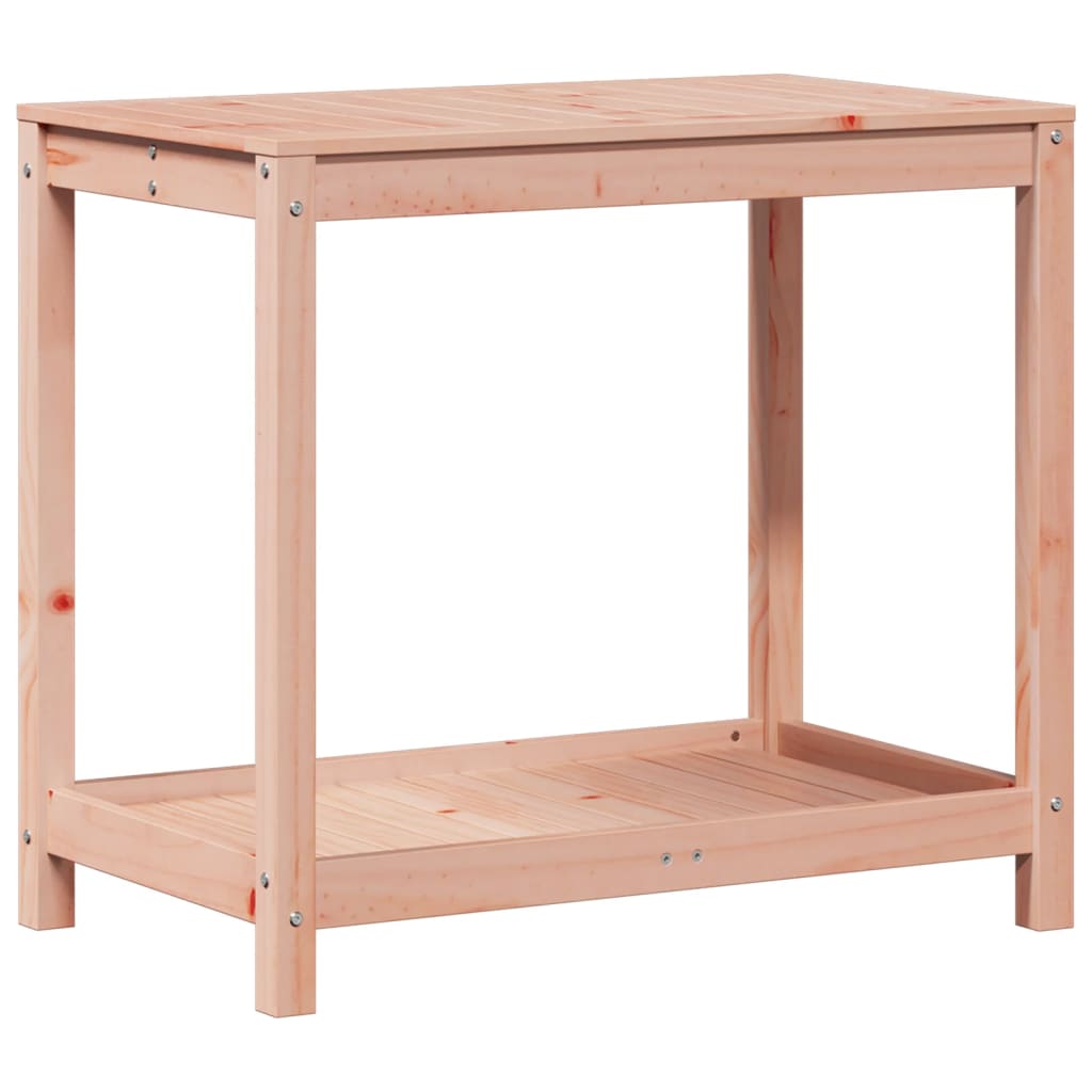 Tavolo Invaso con Ripiano 82,5x50x75 cm Legno Massello Douglas - homemem39