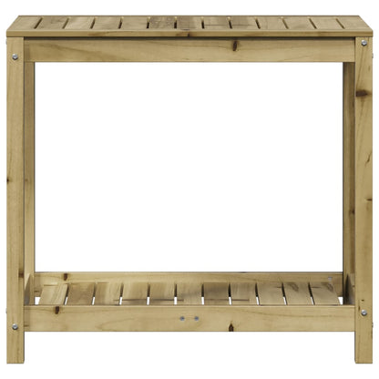 Tavolo Invaso con Ripiano 82,5x50x75cm Legno Impregnato di Pino - homemem39