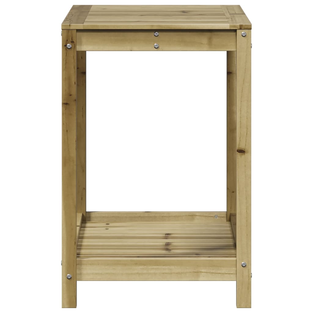 Tavolo Invaso con Ripiano 82,5x50x75cm Legno Impregnato di Pino - homemem39