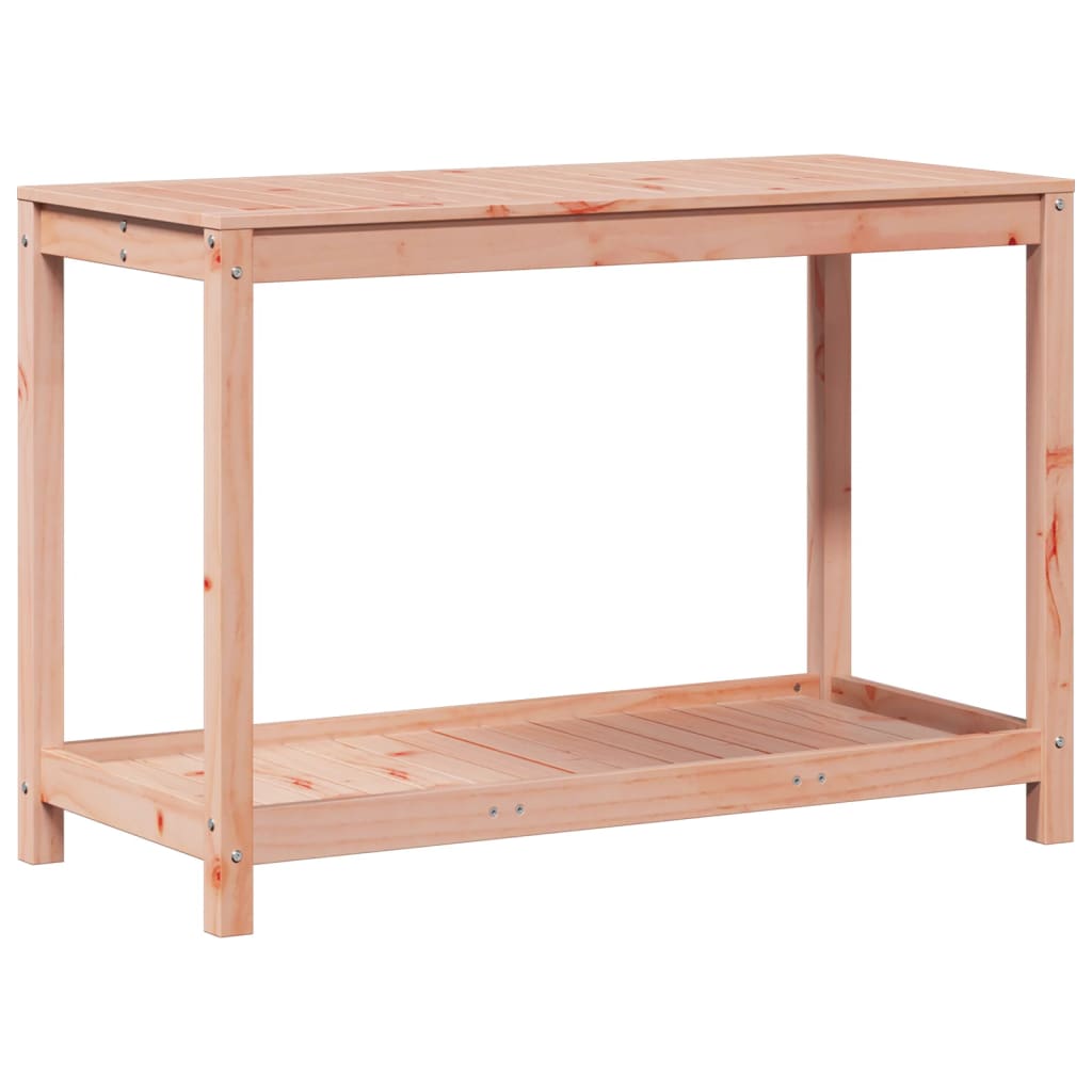 Tavolo Invaso con Ripiano 108x50x75 cm Legno Massello Douglas - homemem39