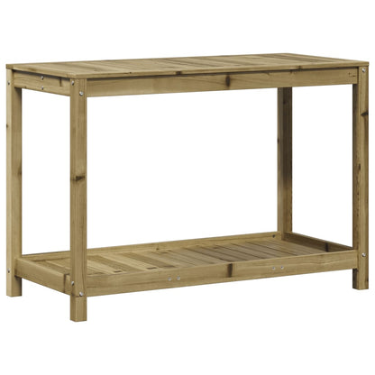 Tavolo Invaso con Ripiano 108x50x75 cm Legno Impregnato di Pino - homemem39