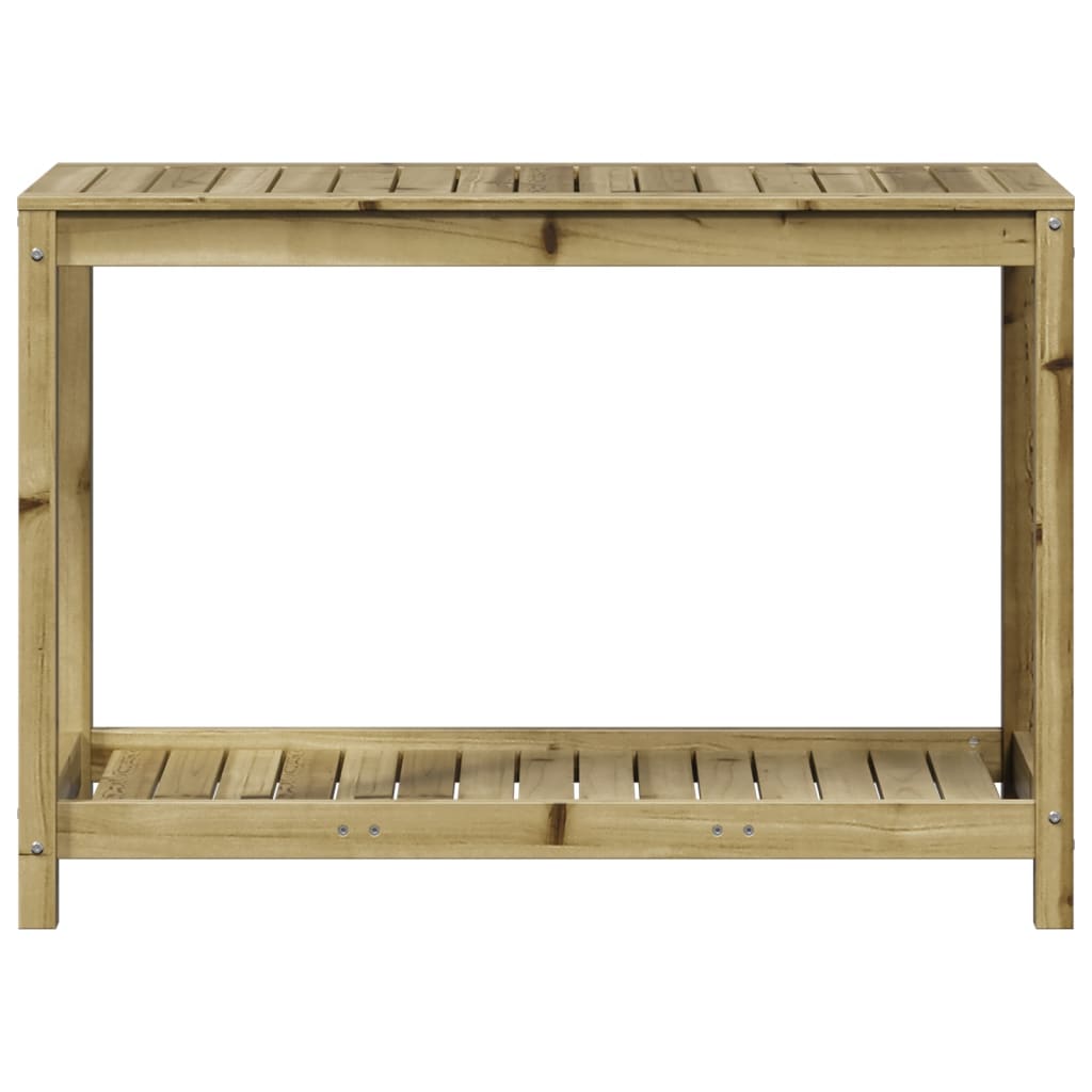 Tavolo Invaso con Ripiano 108x50x75 cm Legno Impregnato di Pino - homemem39