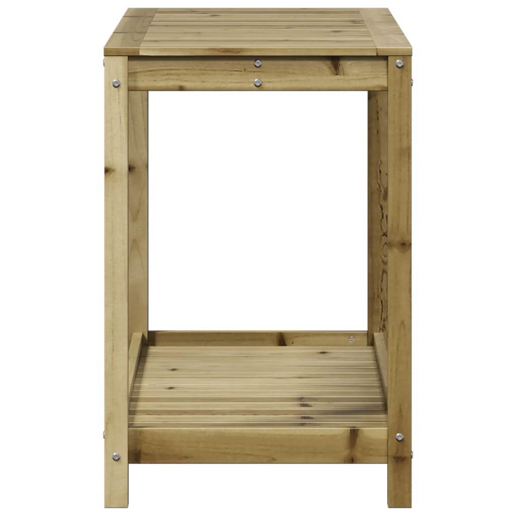 Tavolo Invaso con Ripiano 108x50x75 cm Legno Impregnato di Pino - homemem39