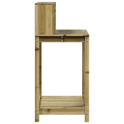 Tavolo Invaso con Ripiani 82,5x50x109,5cm Legno Impregnato Pino - homemem39