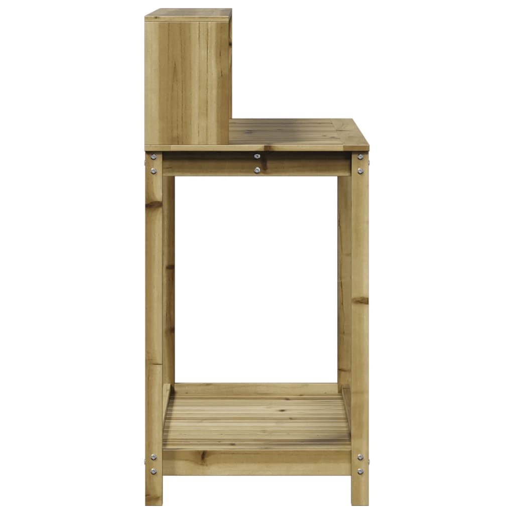 Tavolo Invaso con Ripiani 108x50x109,5 cm Legno Impregnato Pino - homemem39