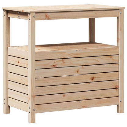 Tavolo Invaso con Ripiani 82,5x45x81 cm Legno Massello di Pino - homemem39