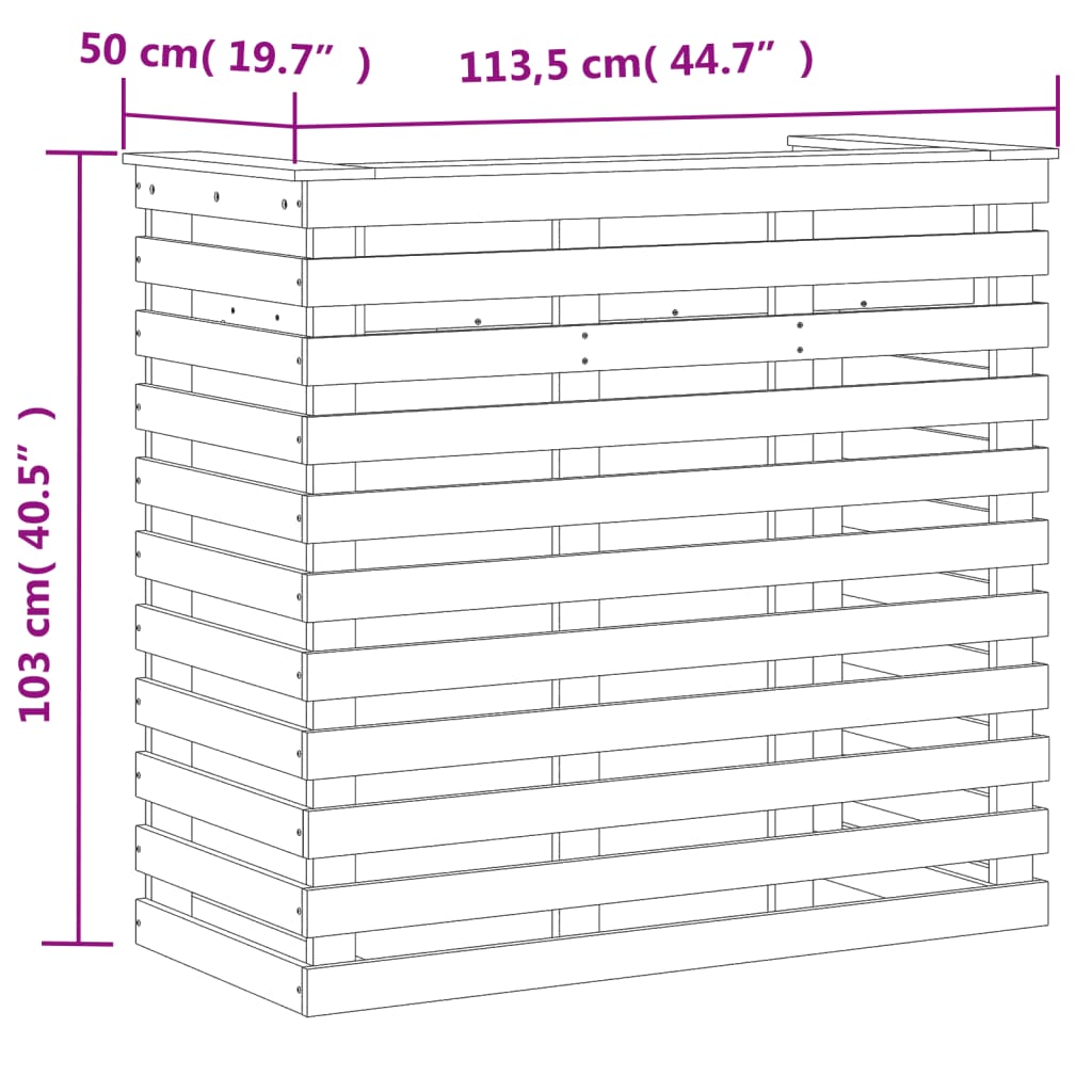 Tavolo da Bar da Esterno 113,5x50x103 cm Legno Massello di Pino - homemem39