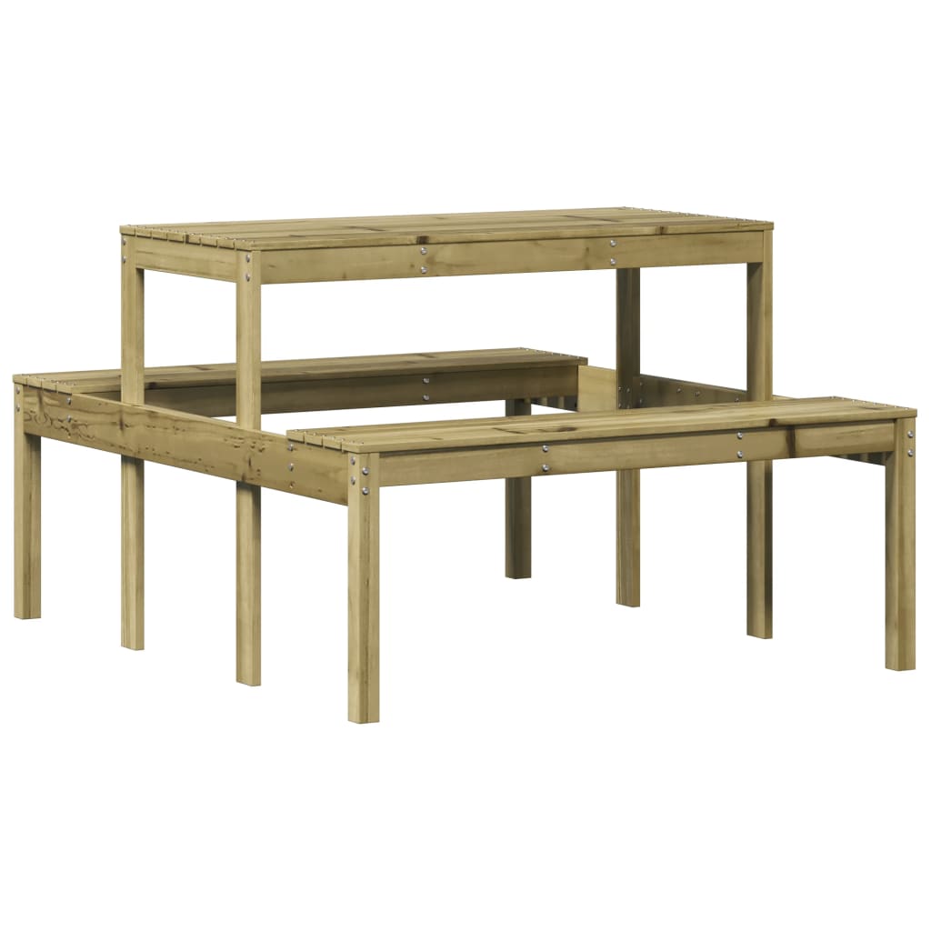 Tavolo da Picnic 110x134x75 cm in Legno Impregnato di Pino - homemem39