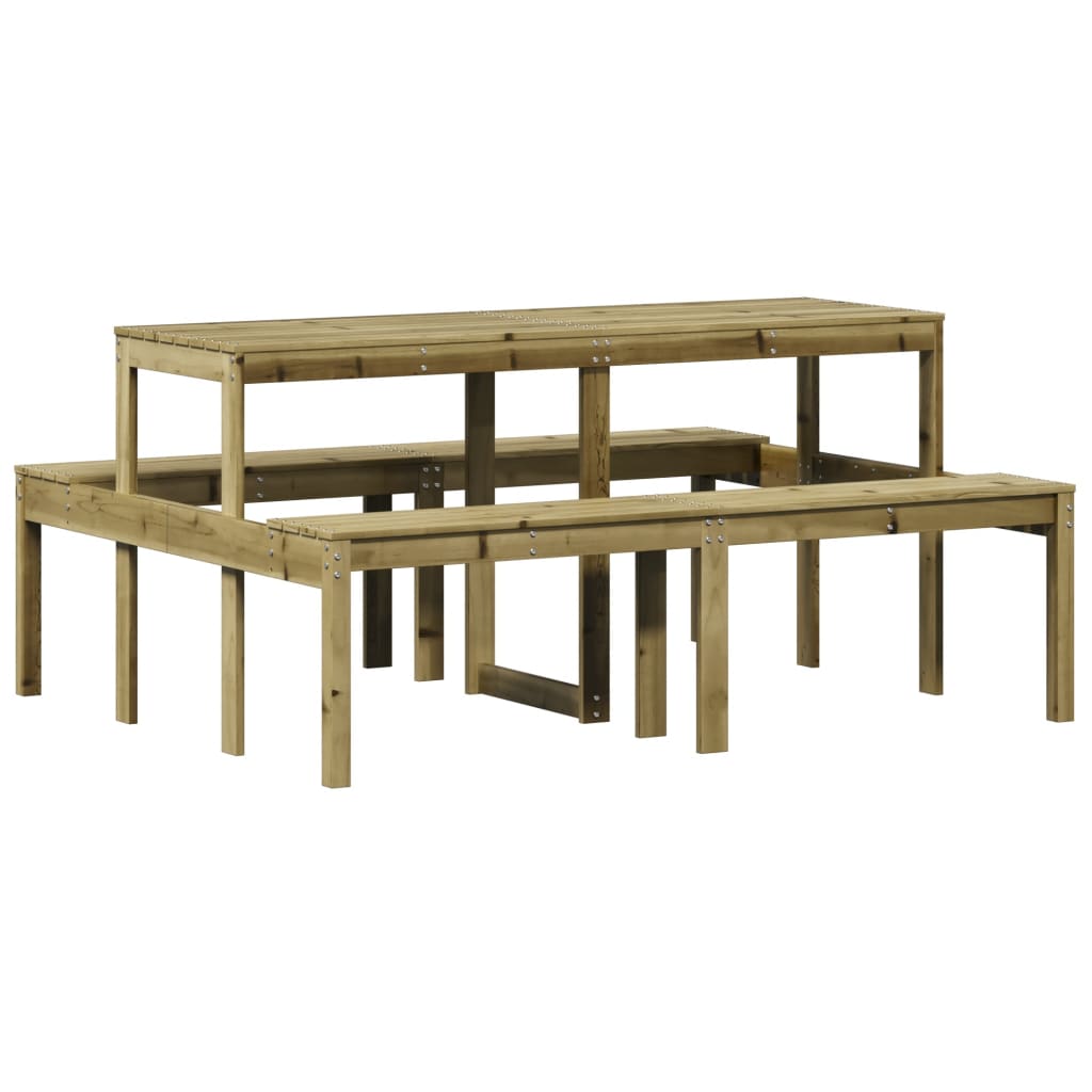 Tavolo da Picnic 160x134x75 cm in Legno Impregnato di Pino - homemem39