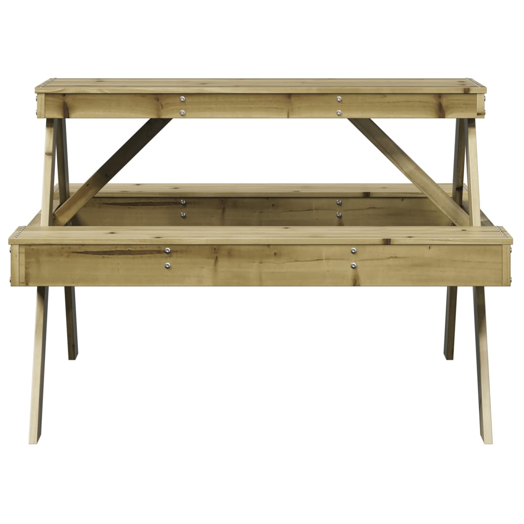 Tavolo da Picnic 105x134x75 cm in Legno Impregnato di Pino - homemem39