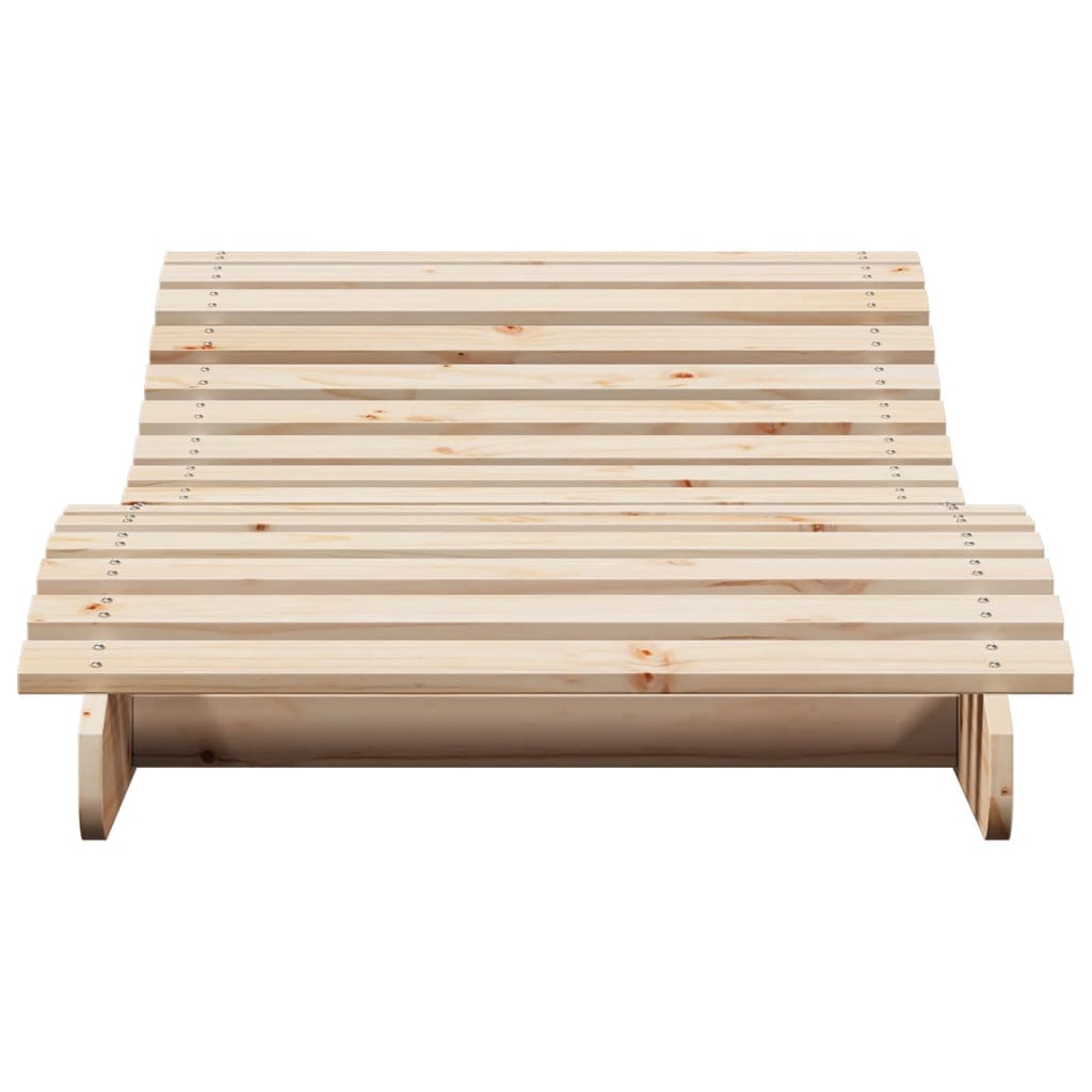 Lettino Prendisole 205x80x31,5 cm in Legno Massello di Pino - homemem39