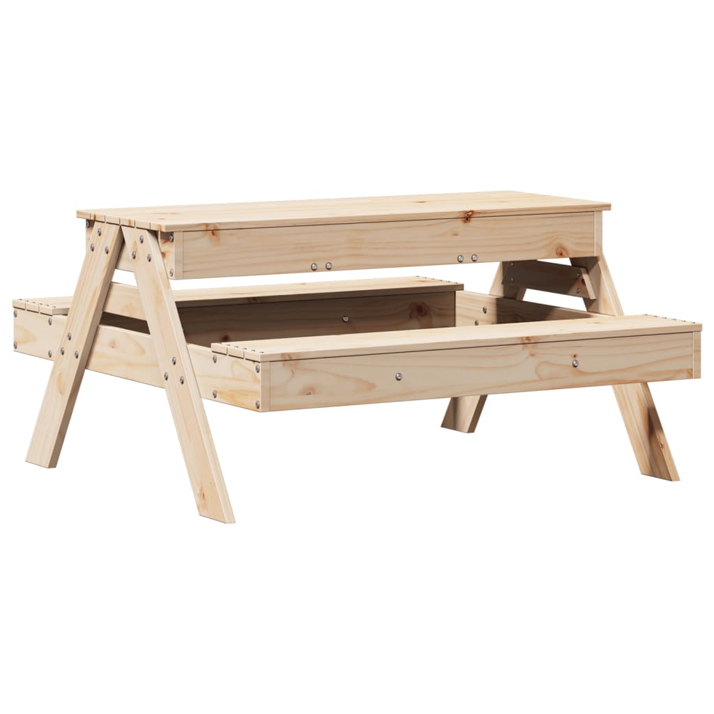 Tavolo Picnic con Sabbiera per Bambini Legno Massello di Pino - homemem39