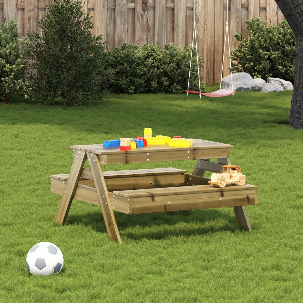 Tavolo da Picnic per Bambini 88x97x52 cm Legno Impregnato Pino - homemem39