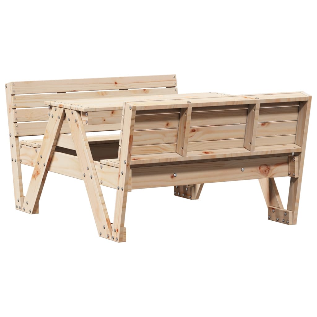 Tavolo da Picnic per Bambini 88x122x58cm Legno Massello di Pino - homemem39