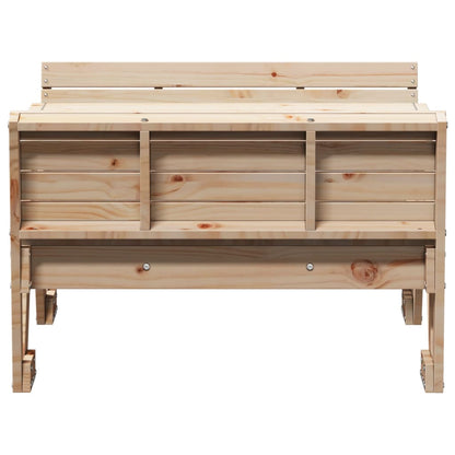 Tavolo da Picnic per Bambini 88x122x58cm Legno Massello di Pino - homemem39