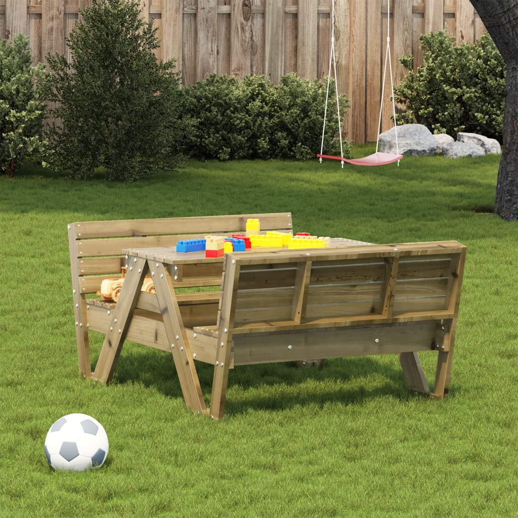 Tavolo da Picnic per Bambini 88x122x58 cm Legno Impregnato Pino - homemem39