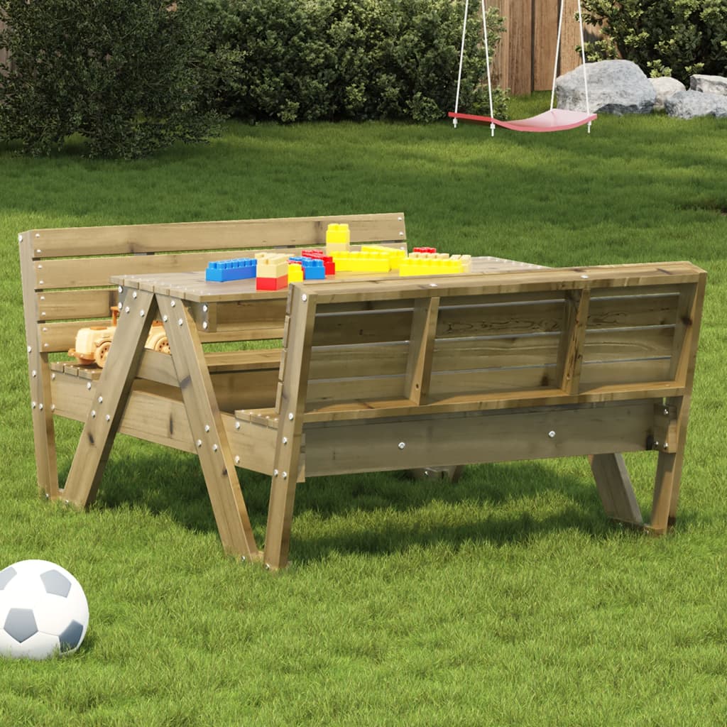 Tavolo da Picnic per Bambini 88x122x58 cm Legno Impregnato Pino - homemem39