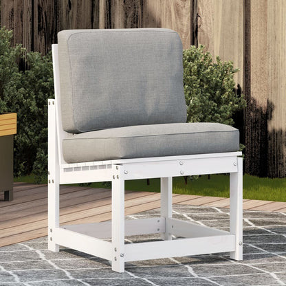 Sedia da Giardino Bianca 50,5x55x77 cm Legno Massello di Pino - homemem39