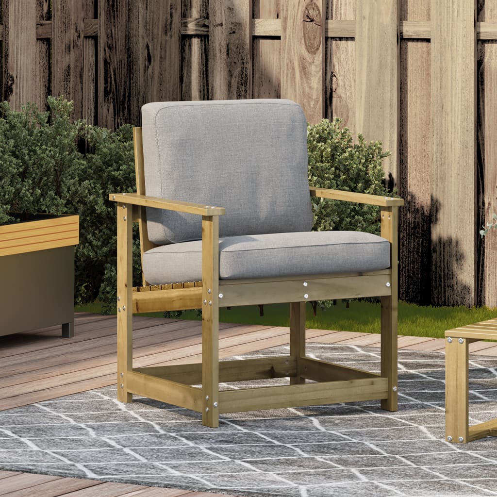 Sedia da Giardino 62x56x77 cm in Legno Impregnato di Pino - homemem39