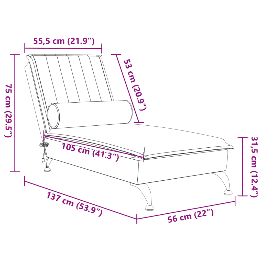 Chaise Longue Massaggi con Capezzale Verde Scuro in Velluto - homemem39