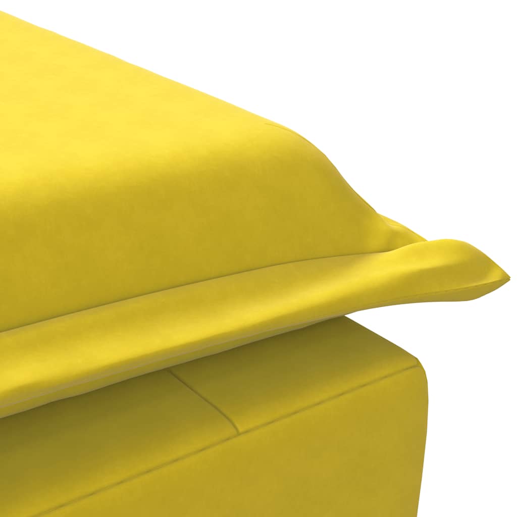 Chaise Longue Massaggi con Cuscino a Rullo Giallo in Velluto - homemem39