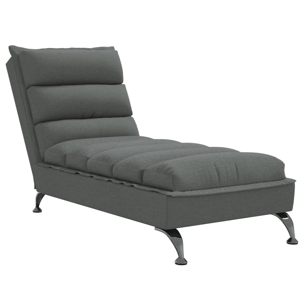 Chaiselongue mit dunkelgrauen Stoffkissen