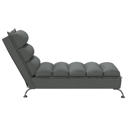 Chaiselongue mit dunkelgrauen Stoffkissen