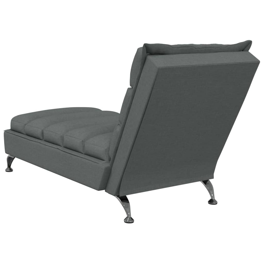 Chaiselongue mit dunkelgrauen Stoffkissen