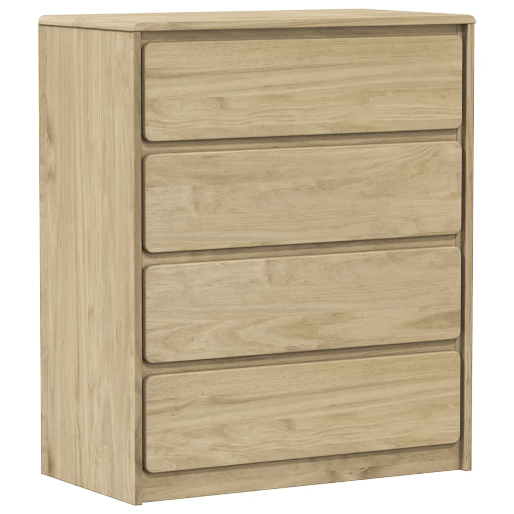 Comodino SAUDA Rovere 76,5x39x91 cm in Legno Massello di Pino - homemem39