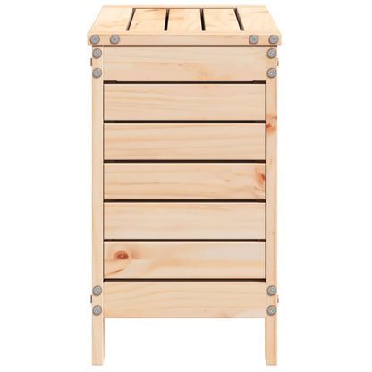 Poggiapiedi da Giardino 62x31,5x52 cm Legno Massello di Pino - homemem39