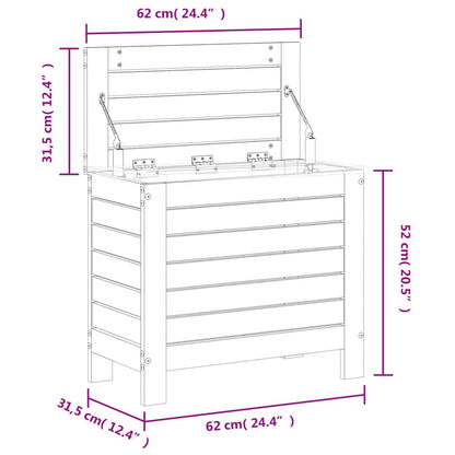 Poggiapiedi da Giardino 62x31,5x52 cm Legno Massello di Pino - homemem39