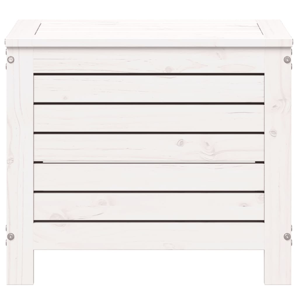 Poggiapiedi da Giardino Bianco 62x31,5x52cm Legno Massello Pino - homemem39