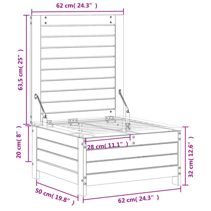 Garten-Fußhocker 62 x 63,5 x 32 cm, massives Douglas-Holz