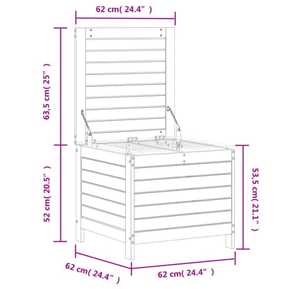 Poggiapiedi da Giardino 62x63,5x53,5 cm Legno Massello Douglas - homemem39