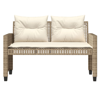 Set Divano da Giardino 4 pz con Cuscini Beige Polyrattan Vetro - homemem39