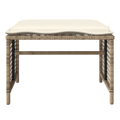 Set Divano da Giardino 4 pz con Cuscini Beige Polyrattan Vetro - homemem39