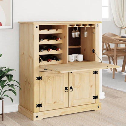 Cantinetta per Vini Corona 97x45x114 cm Legno Massello di Pino - homemem39