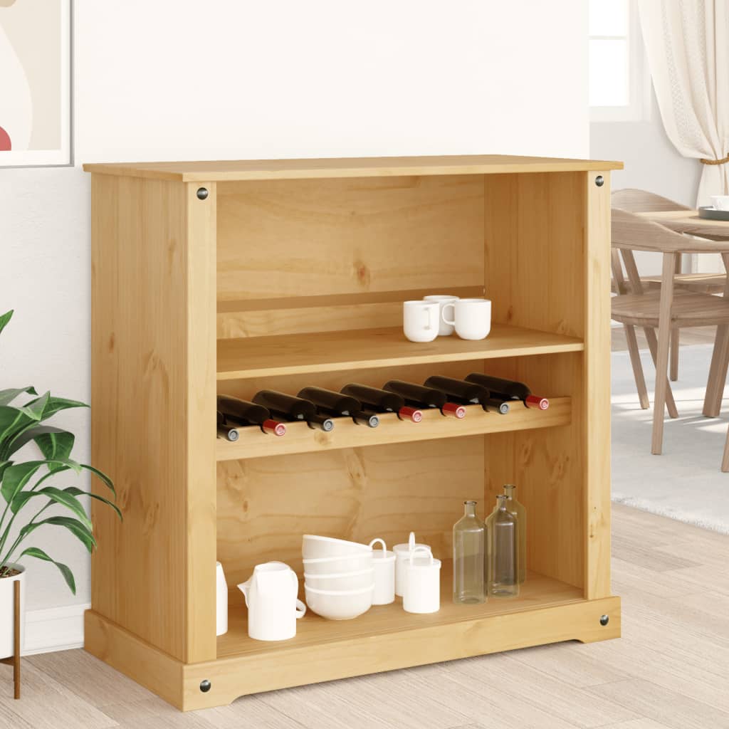 Cantinetta per Vini Corona 107,5x51x105,5cm Legno Massello Pino - homemem39