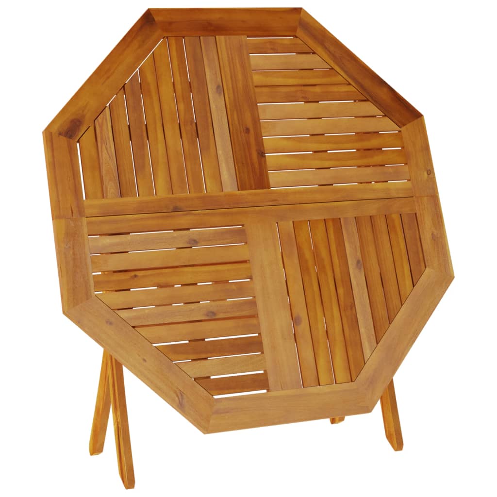 Tavolo da Giardino Pieghevole Ø110x75cm Legno Massello d'Acacia - homemem39