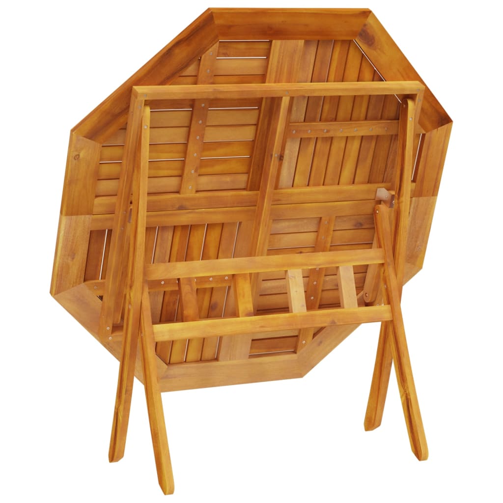 Tavolo da Giardino Pieghevole Ø110x75cm Legno Massello d'Acacia - homemem39