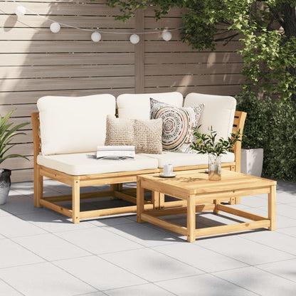 Set Salotto da Giardino 2 pz con Cuscini Legno Massello Acacia - homemem39