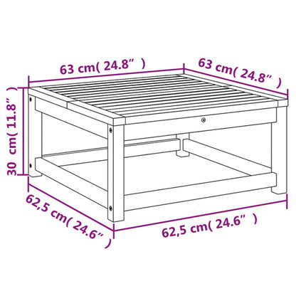 Tavolo da Giardino 63x63x30 cm in Legno Massello di Acacia - homemem39