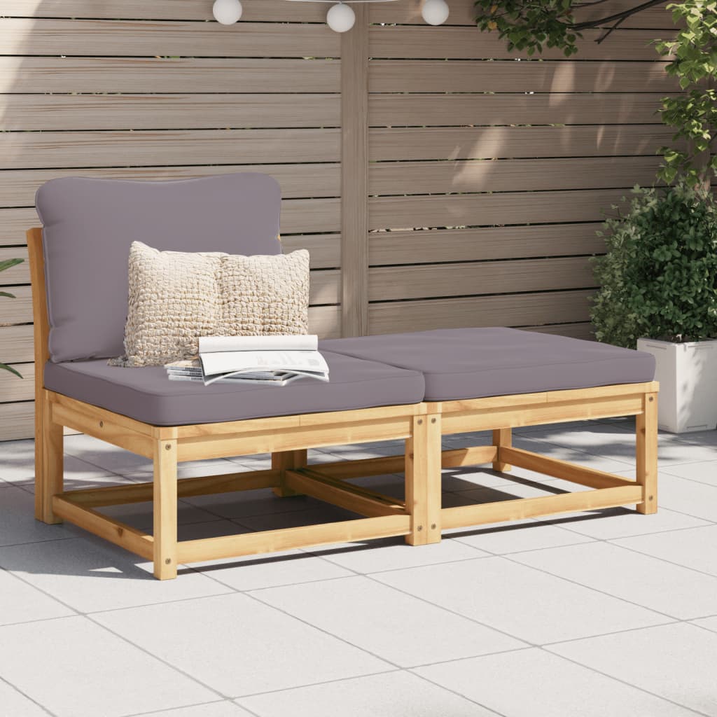 Set Mobili da Giardino 3pz con Cuscini Legno Massello di Acacia - homemem39