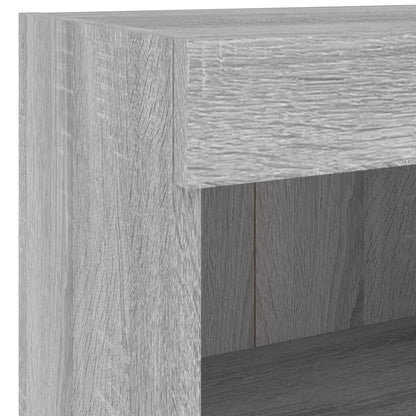 Mobili TV a Muro con LED 7pz Grigio Sonoma Legno Multistrato