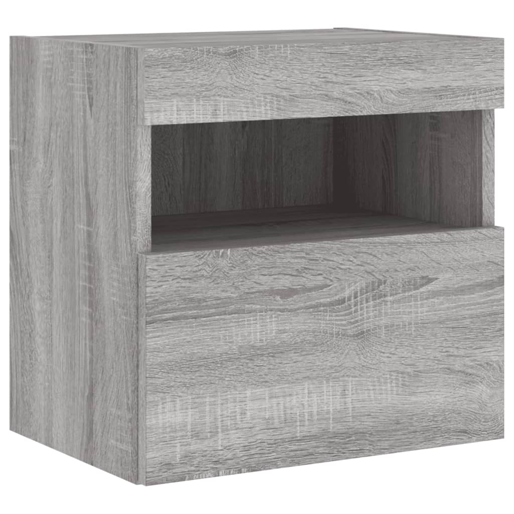 Mobili TV a Muro con LED 6pz Grigio Sonoma Legno Multistrato