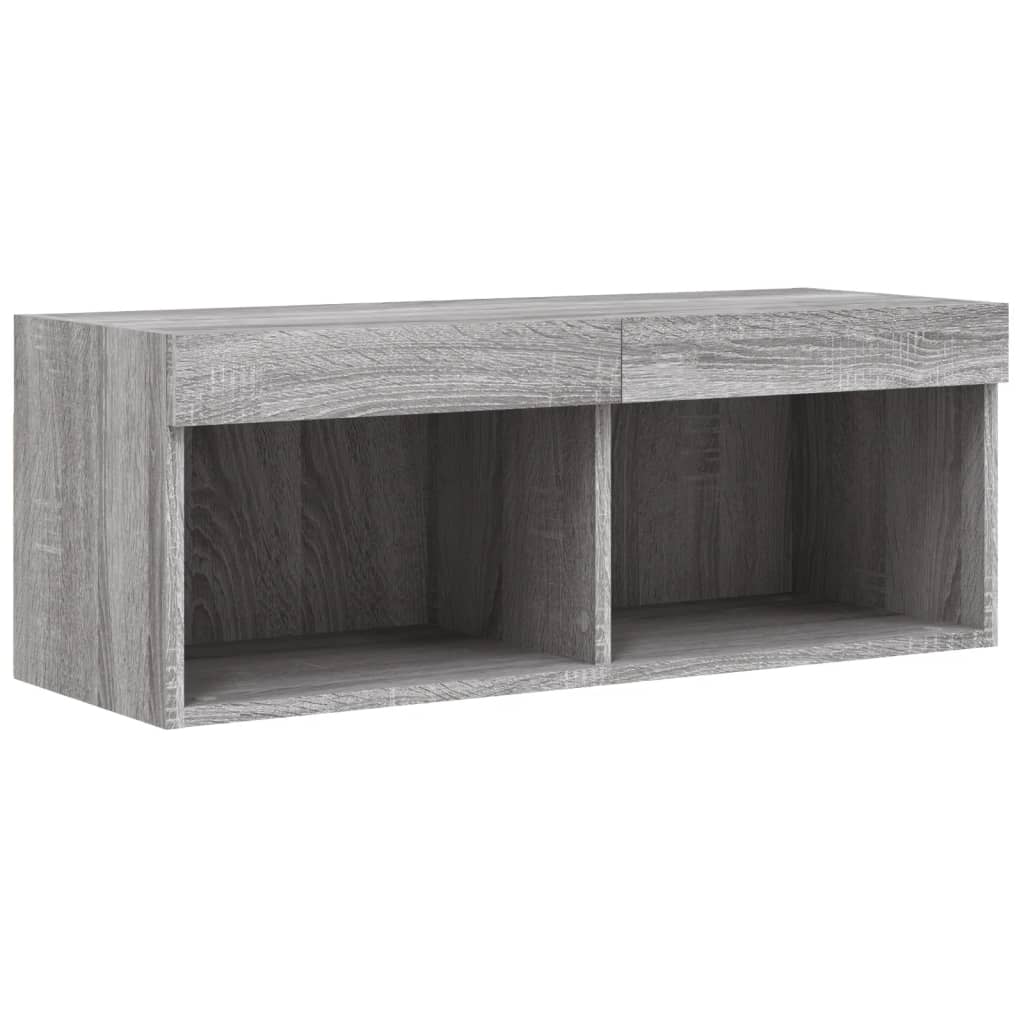 Mobili TV a Muro con LED 6pz Grigio Sonoma Legno Multistrato - homemem39